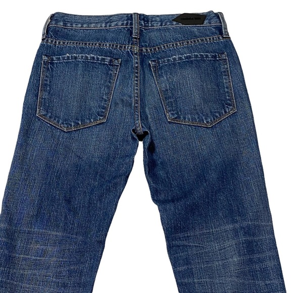 ARITZIA Slim Distressed Boyfriend Blue Jeans - Picture 7 of 15